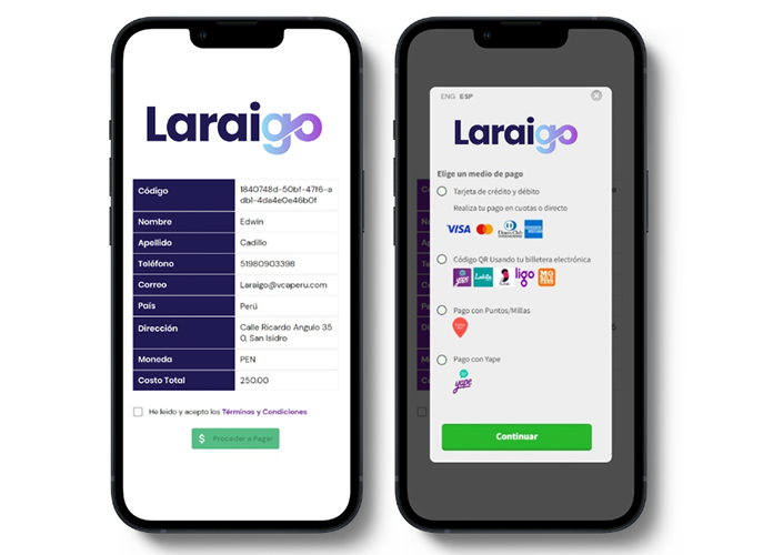 Laraigo|Laraigo – funcionalidades